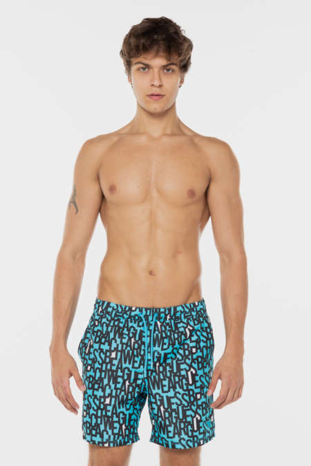 Μαγιό Σορτς 'Swimtrunk Medium Logo AOP' GUESS