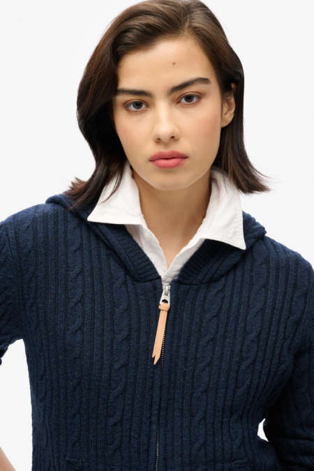 Πλεκτή Ζακέτα 'D3 Ovin Cable Knit' SUPERDRY