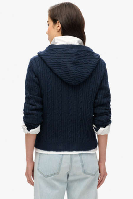Πλεκτή Ζακέτα 'D3 Ovin Cable Knit' SUPERDRY