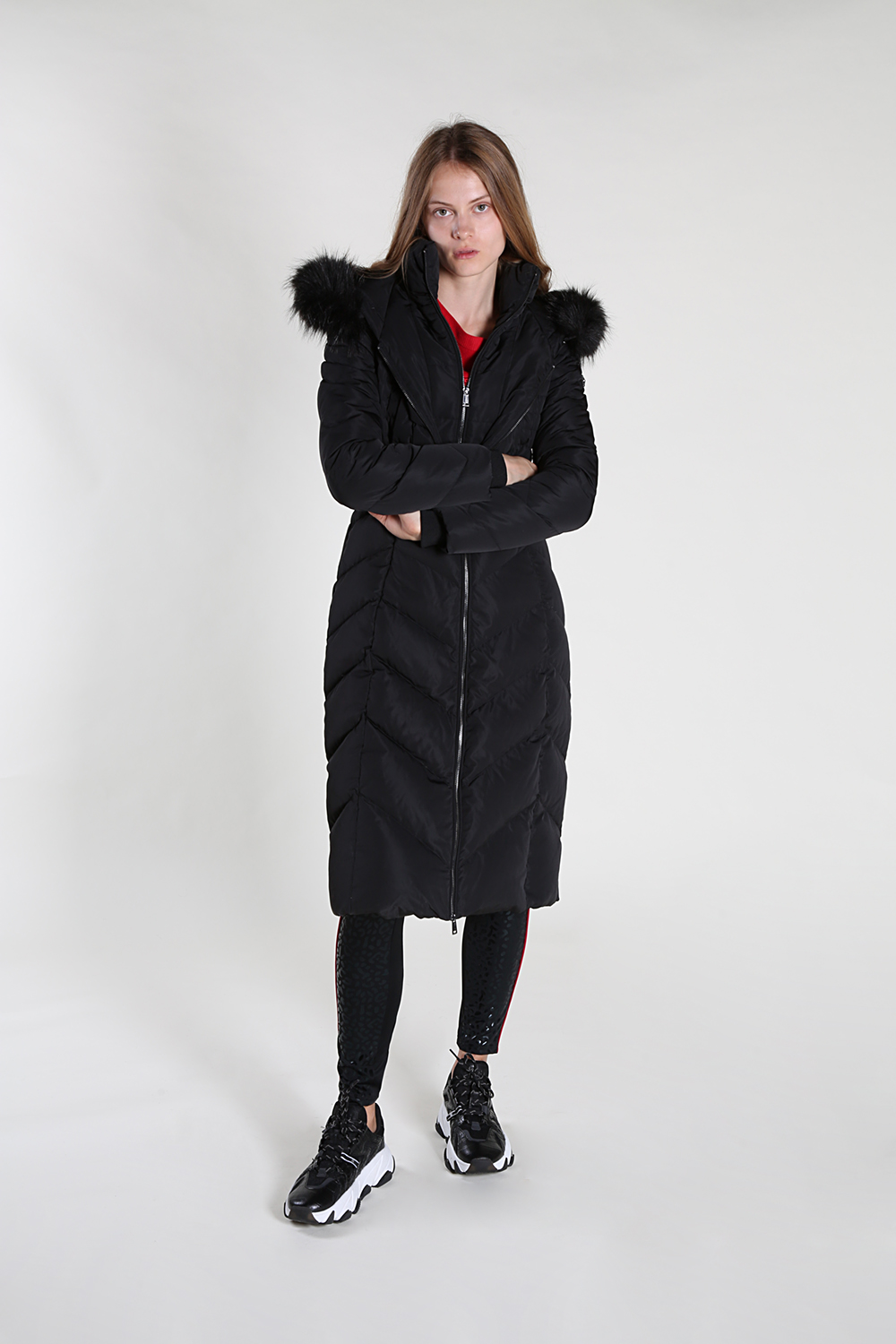 Long Jacket GUESS - ΜΑΥΡΟ | Bloobox.gr