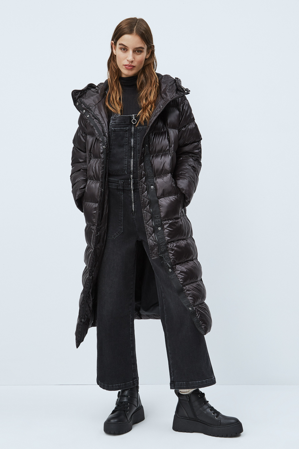 Long jacket PEPE JEANS 'Lizzy' - ΜΑΥΡΟ | Bloobox.gr