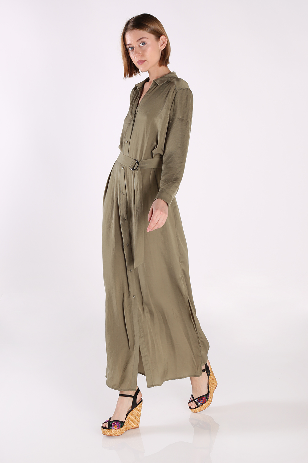 Maxi Dress with Belt 'julieta' PEPE JEANS - ΠΡΑΣΙΝΟ | Bloobox.gr