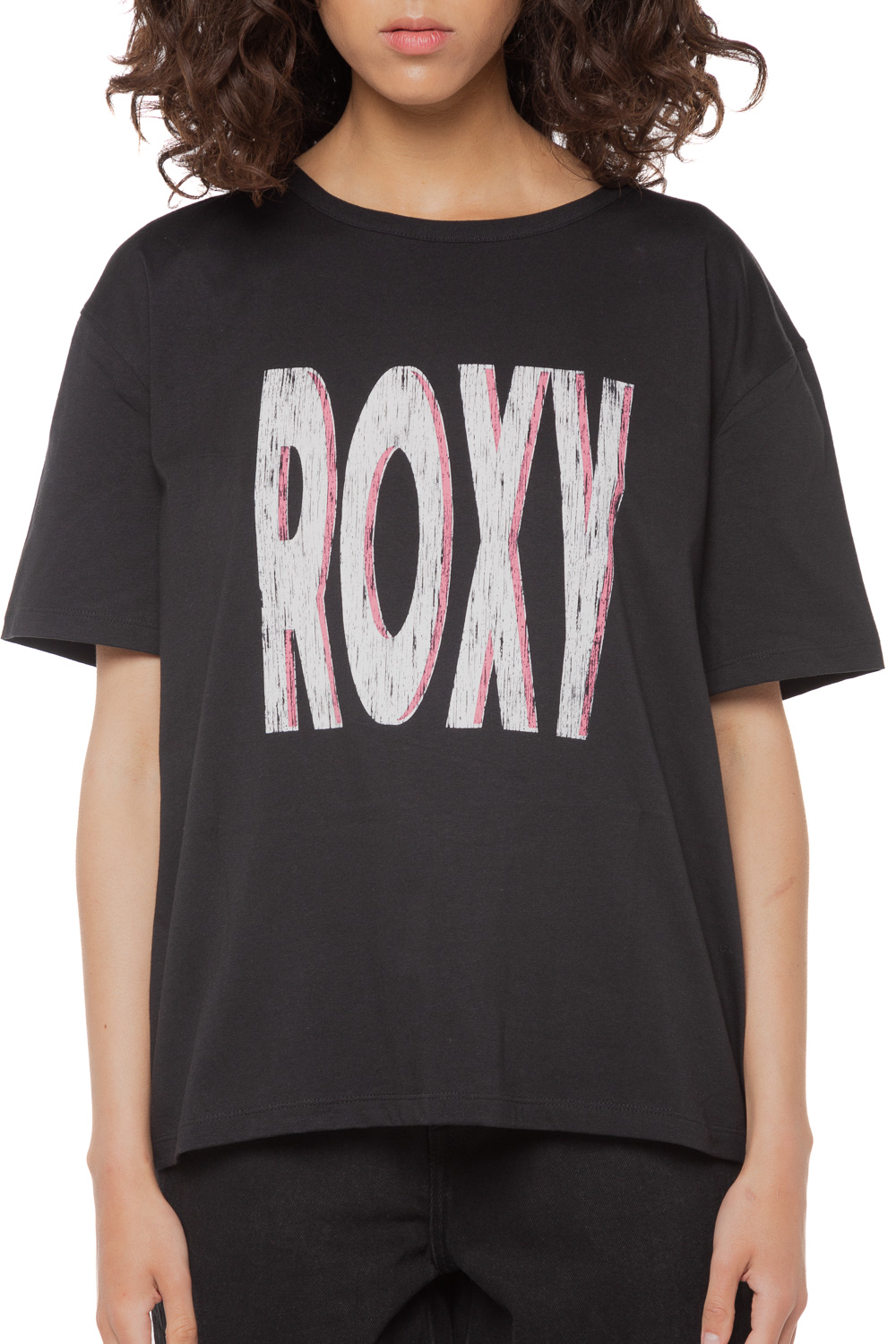 ROXY Under The \'Sand T-shirt - Sky\' ΜΑΥΡΟ