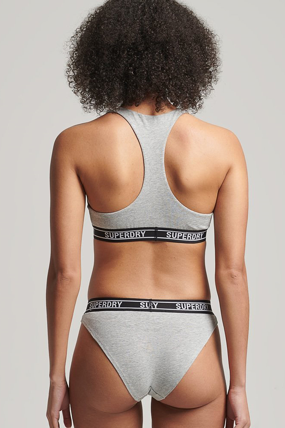 Σλιπ 'Organic Cotton Multi Logo Bikini Briefs' SUPERDRY - ΓΚΡΙ