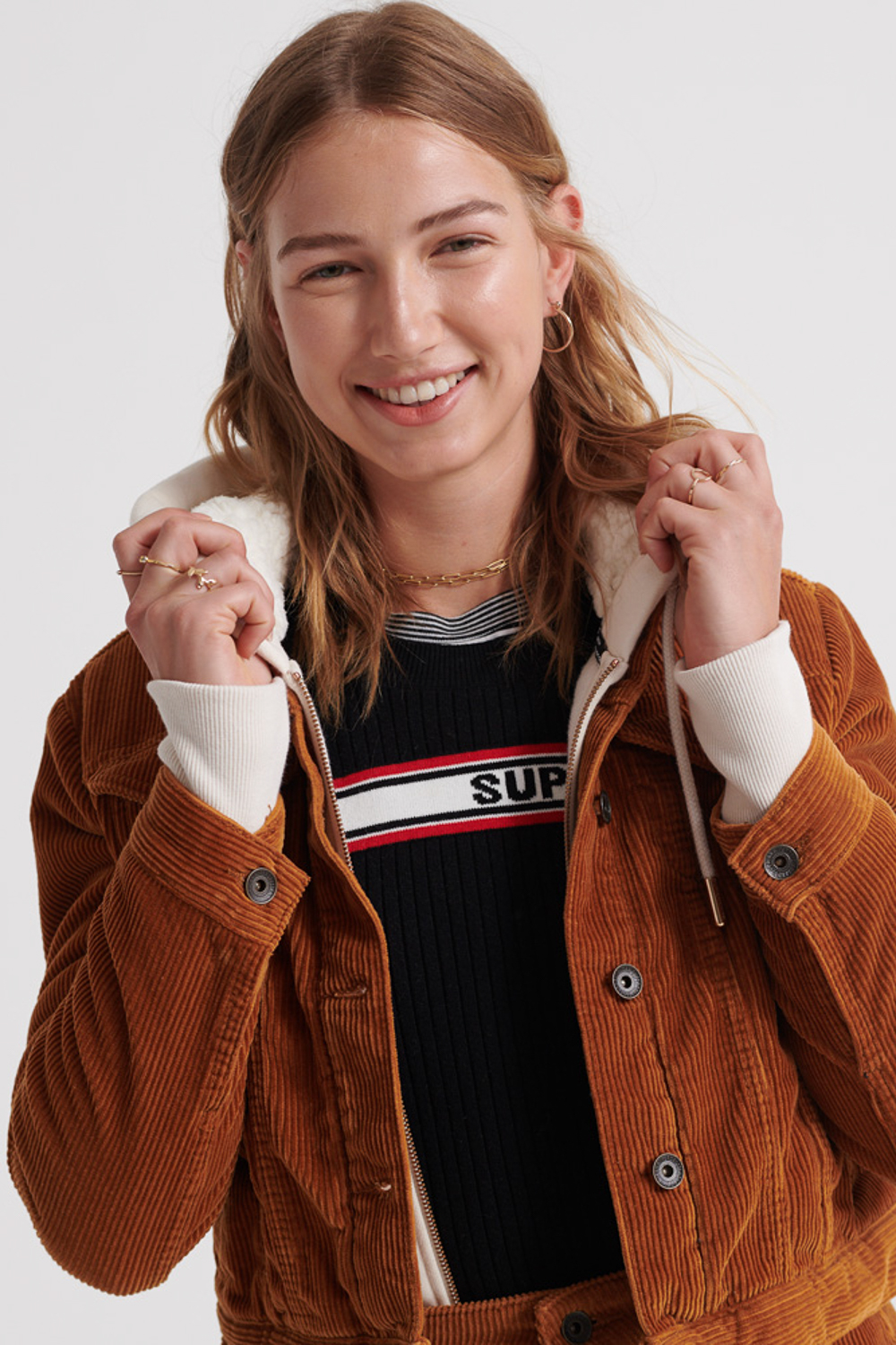 Superdry Denim Jacket Superdry Borg Girlfriend Jacket Buy Superdry