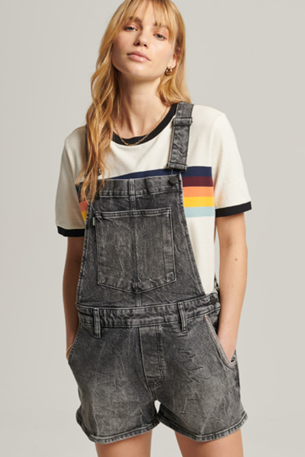 Vintage discount dungaree shorts