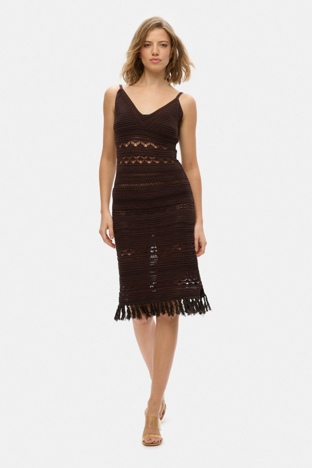 Πλεκτό Μίντι Φόρεμα 'Crochet Tassel' SUPERDRY