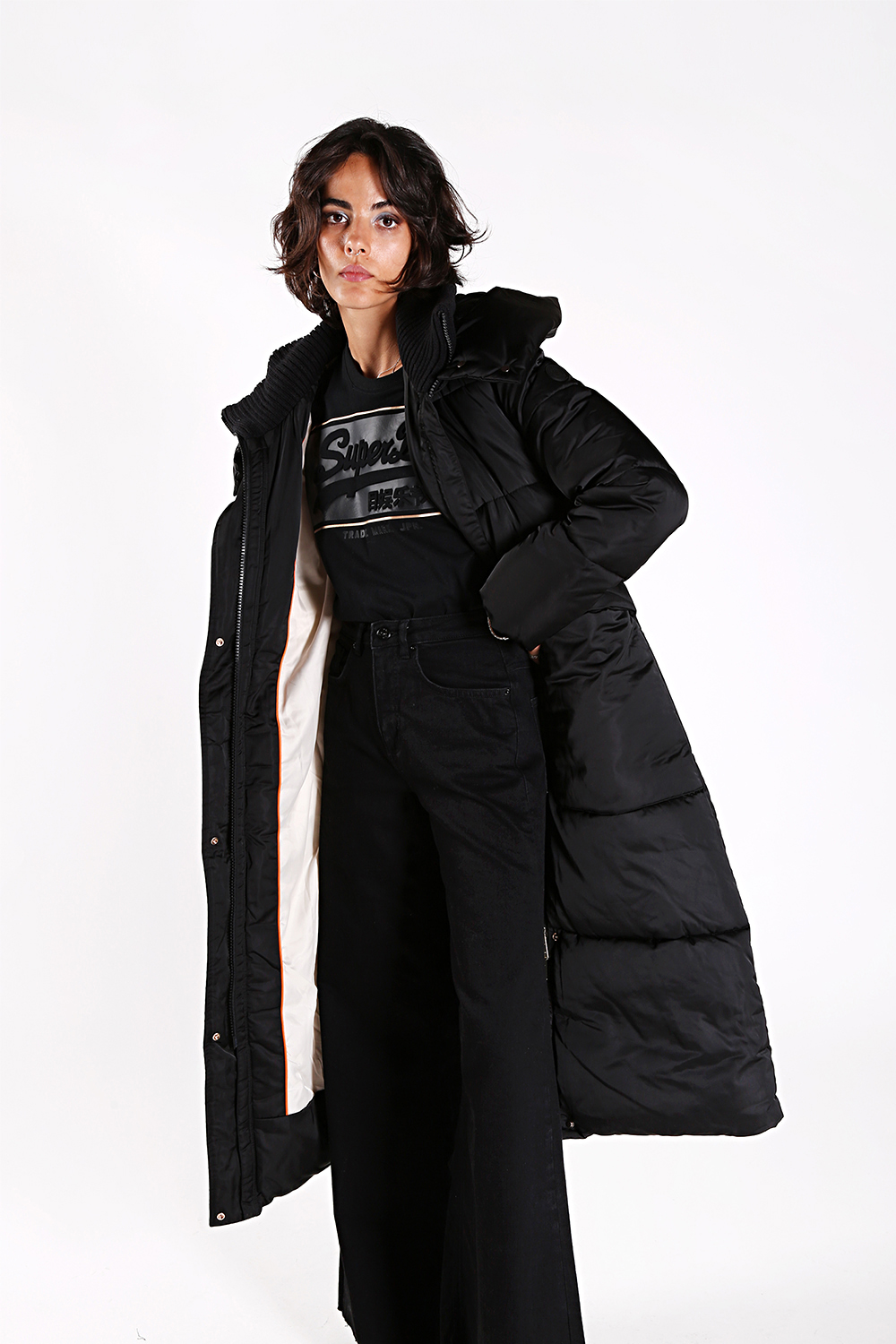 black maxi puffer